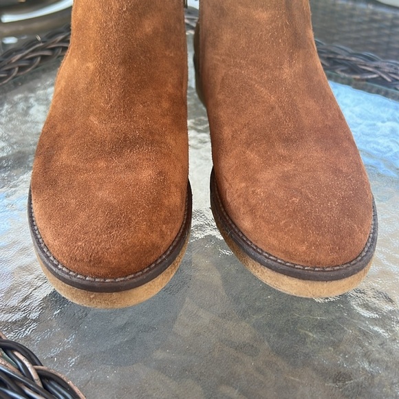 Italeau Foliana Cognac Suede Waterproof Booties | Size 40 (US 9.5/10) - Picture 4 of 13